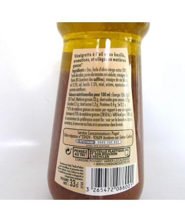  Puget PUGET Vinaigrette Salad sauce with olive oil vinegar garlic and basil 330ml - Buy Online on GoSupps.com