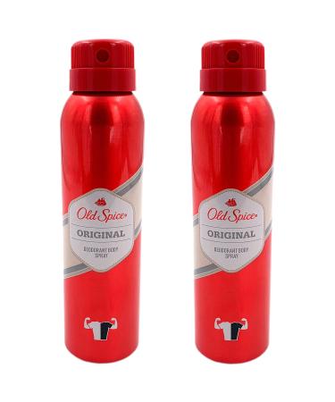 Old Spice Original Deodorant Body Spray 5.07 Ounce (Pack of 2)