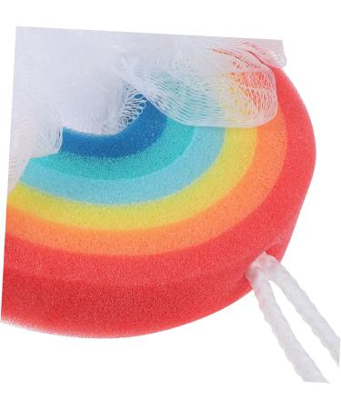 Housoutil 3pcs Rainbow Bath Sponge Set - Exfoliating Bath Balls & Facial Scrubbers for Infants & Adults - Colorful Shower Poufs for Soft Skin Care - Buy Online on GoSupps.com