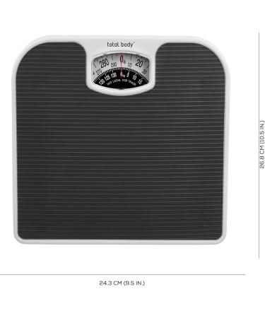Total Body Mechanical Personal Scale - Sturdy Design Precision Weight Monitoring Black Casing Easy-to-Use 300 lbs Capacity Classic Weight Tracking - Buy Online on GoSupps.com