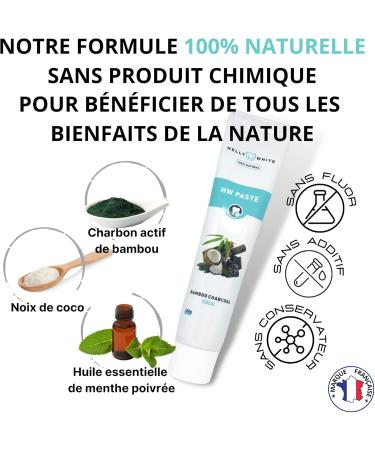 Dentifrice Professionnel Blanchissant Naturel Charbon Actif Huile de Coco Menthe Pack 2 sans Fluor Dents Blanches Sp cial Gencives Sensibles - Buy Online on GoSupps.com