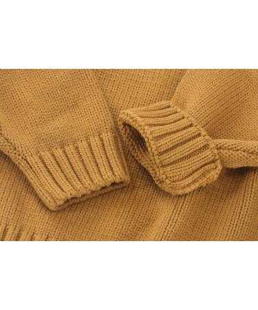 KISLOVE Kids Ribbed Knit Sweater - Yellow Knitted Jumper for Toddlers - Buy Online on GoSupps.com