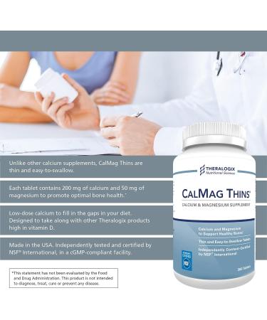 CalMag Thins: Bone Health Calcium Magnesium Supplement - 360 Tablets | Made in USA, NSF Certified - Buy Online on GoSupps.com