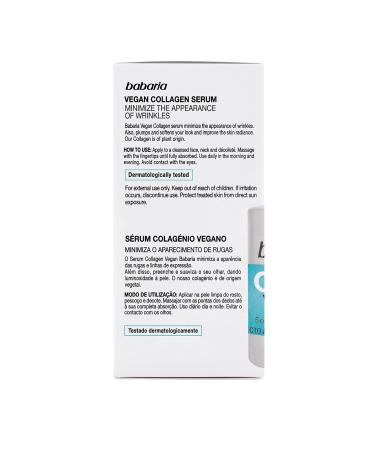 Babaria Collagen Vegan Serum - Anti-Aging Face Serum for Elasticity & Firmness - Natural Wild Plant Skin Care - 1 oz - Buy Online on GoSupps.com