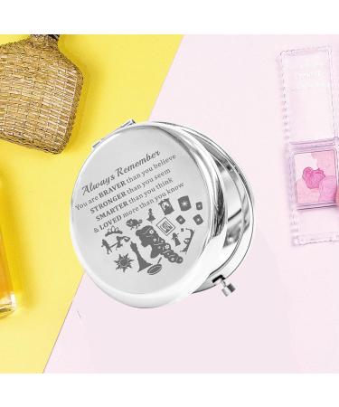 Rapunzel Pocket Mirror - Braver, Stronger, Smarter Compact Makeup Mirror for Women & Girls | Princess Tangled Fans Gift - Buy Online on GoSupps.com