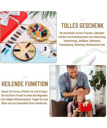 24-Piece Healing Crystals Set - Reiki Meditation Gemstone Chakra Stones | Amethyst Tiger Eye Obsidian Malachite - Perfect for Spiritual Decor & Esoteric Gifts - Buy Online on GoSupps.com