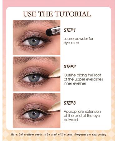 Black Nude Brown Colored Eyeliner Pencil Set-3Pcs Multi-Use Gel Eye Liner Eyeshadow Pen Waterproof Smudgeproof Long Lasting Water Line Pencil Professional Eye Makeup for Women with Pencil Sharpener 01 Black+03 Nude +06 Brown - Buy Online on GoSupps.com