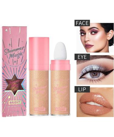Highlighting and Finishing Stick - Fairy Highlighter Natural Stereo Contour Collarbone Patting Powder Highlighting Makeup (02) - Buy Online on GoSupps.com