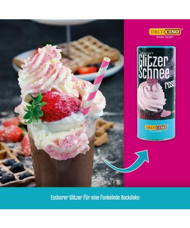DECOCINO Pink Glitter Dust - Edible Glitter Powder for Baking | 100g Mica Glitter for Cakes & Crafts - Buy Online on GoSupps.com