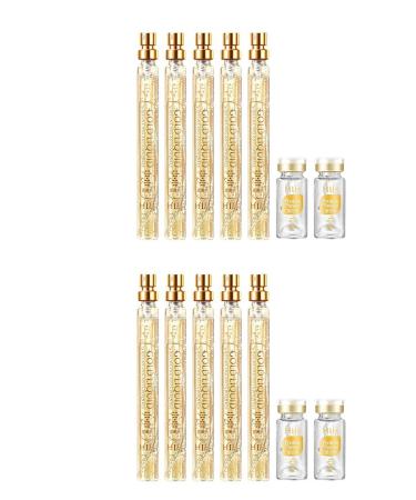 Protein Thread Lifting Set Soluble Protein Thread and Nano Gold Essence Combination Absorbable Collagen Thread for Face Lift (Color : 2Count (Pack of 2))