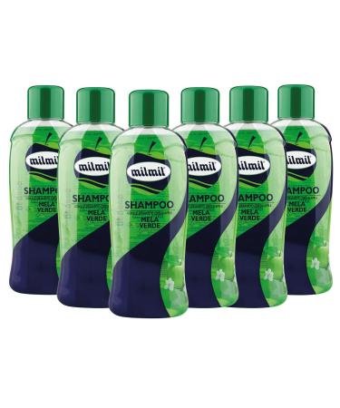 Milmil Neutral Shampoo, Green Apple Scent, Suitable for Oily Hair - 6 x 1000 ML