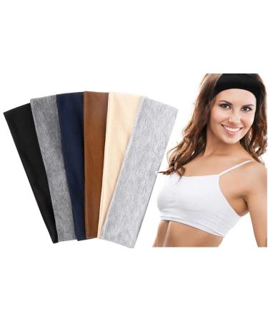 TERSE Headbands for Women Short Hair Non Slip Elastic Sweat Hairbands Soft Fabric Hair Bands for Women's Hair, Workout Yoga Running Sport Thin Hair Wrap for Girls Headbands Color-A - Buy Online on GoSupps.com
