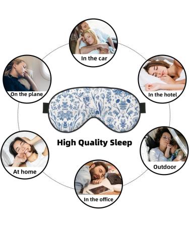Buy Flowers and Leaves Print Unisex Sleep Eye Mask - Soft Comfort Cover for Travel Yoga & Shift Work - Buy Online on GoSupps.com