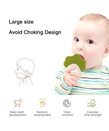 Organic Silicone Baby Teething Toys Set - BPA Free Massaging Carrot Teether for Babies 0-12 Months - Buy Online on GoSupps.com