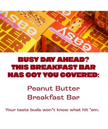 OVER EASY Peanut Butter Breakfast Bars | All Natural  Clean Ingredient Protein Bars | Breakfast & Cereal Bars | 12 Protein Snack Bars Gluten Free  Dairy Free  Soy Free Peanut Butter 12 Count (Pack of 1) - Buy Online on GoSupps.com