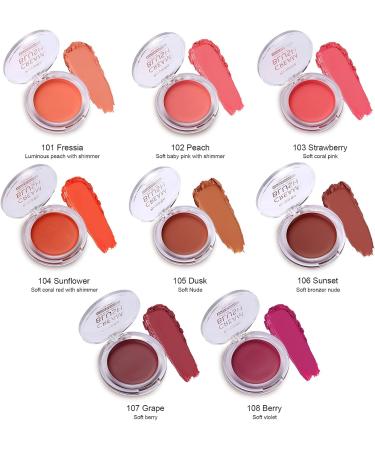PHOERA Blush creme Lip and Cheek Blush Long-lasting and Waterproof Cream Blush Blends and Contours for a Lightweight and Naturally Luminous Look (105#Dusk) - Buy Online on GoSupps.com