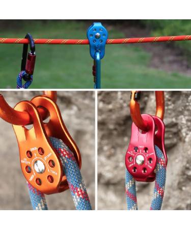 TRIWONDER 20kN Climbing Rescue Pulley - Single Sheave Aluminum Fixed Eye Rock Rope Pulley (Green) - Buy Online on GoSupps.com