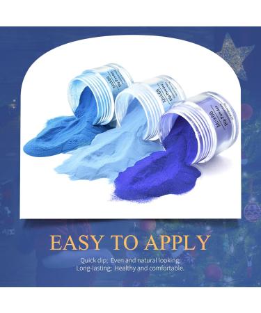 6 Colors Dip Powder Set - Royal Blue Glitter Nail Art for DIY Manicure | Glossy Finish - Perfect Gift for Ladies - Buy Online on GoSupps.com
