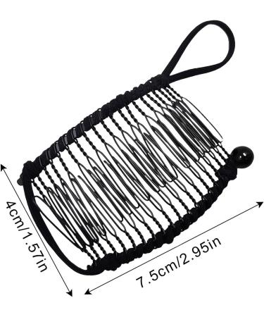 Banana Clip Holder Clip for Fixing Hair Metal Banana Combs for Women Girls Combs Clip for Long Thick Curly Hair Black - Buy Online on GoSupps.com