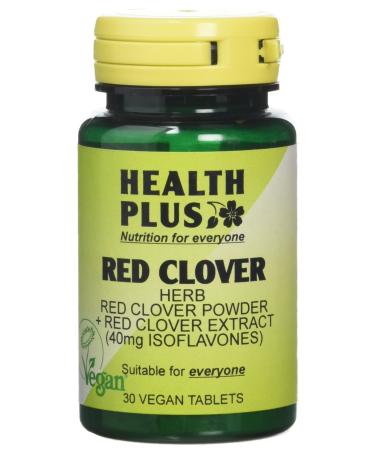 Health Plus Red Clover (40mg Isoflavones) Women's Health Plant Supplement - 30 Tablets