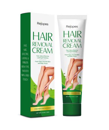REJOPES Hair Removal Cream - Painless Flawless Depilatory Cream, Gentle & Soothing for Women and Men, 110g