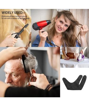 SUYARE 3 Finger Heat Resistant Gloves - Hair Dye & Barber Gloves Hair Dye Curling Wand Gloves | Elastic Professional Reusable Barber Heat Gloves for Curling Irons Hair Dryers right hand - Buy Online on GoSupps.com