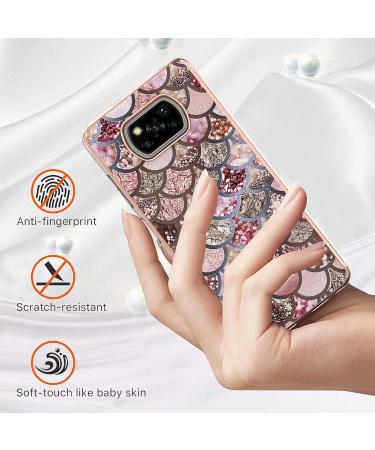 Miago Slim Marble Case for Xiaomi Poco X3 NFC | TPU Bumper Protective Cover | Rose Scale Design - Buy Online on GoSupps.com