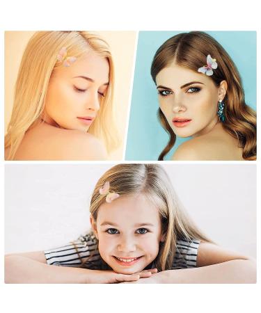 2PCS Handmade Colourful Butterfly Hair Clips for Girls - Pink Toddler Teens Clips - Buy Online on GoSupps.com