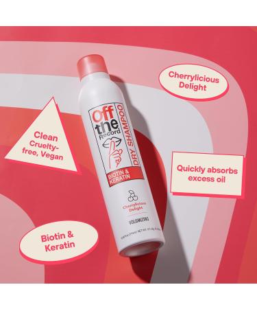 OFF THE RECORD Dry Shampoo - Biotin & Keratin Enriched No White Residue Refreshing Cherry Scent - International Shipping Available - Buy Online on GoSupps.com