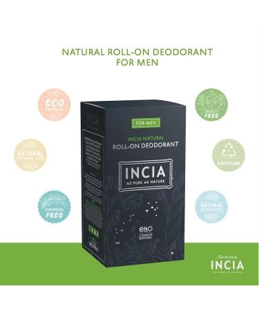 Incia Natural Deodorant | Vegan | Aluminum Free Deodorant for Men| Fresh |Cruelty Free Paraben Free Natural Fragrance (Men Pack of 3) Men 1.76 Fl Oz (Pack of 3) - Buy Online on GoSupps.com