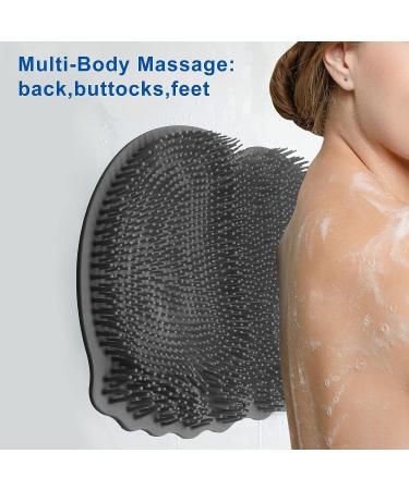 YuGtcen Non-Slip Foot Scrubbers 2pcs Set - Shower Foot Massage Mat Cleaner for Feet Circulation & Tired Relief - Grey 2.0 - Buy Online on GoSupps.com
