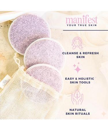 Bamboo Charcoal Makeup Removal Pads - Eco-Friendly Reusable Cleansing Pads - Soft Natural Fiber for All Skin Types - 3 Pack (Pink - Buy Online on GoSupps.com