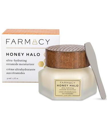 Farmacy Honey Halo Ceramide Face Moisturizer Cream - Hydrating Facial Lotion for Dry Skin (1.7 Ounce) 1.7 Fl Oz (Pack of 1)