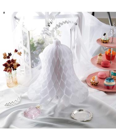 5 Pcs White Bridal Honeycomb Bells for Wedding & Party Decor - Decorating Supplies for Weddings, Parties, Baby Showers - Buy Online on GoSupps.com