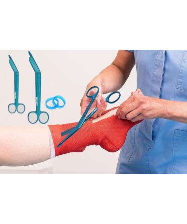 Lister Professional Bandage Scissors Set - Stainless Steel Trauma Scissors for First Aid | 6.5 & 8.5 Inches - Ideal for Home Care & Nursing - Buy Online on GoSupps.com