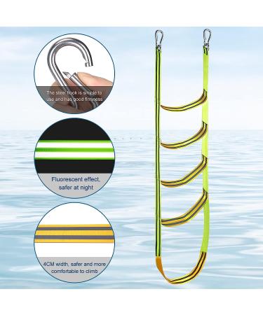 5 Step Portable Boat Rope Ladder Extension | Marine Swim Boarding Assist for Inflatable Boat, Kayak, Motorboat - Green - Buy Online on GoSupps.com