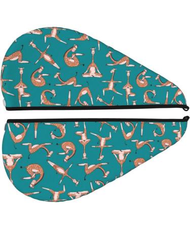 Premium Hair Towel Wrap - Quick Drying Towel Turban for Women | Giraffes Yoga Design - Buy Online on GoSupps.com