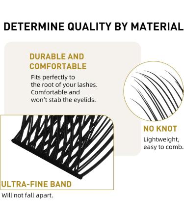 D-12mm 72 Cluster Lashes B&Q | Mega Volume DIY Eyelash Extensions | Soft Fluffy D Curl Clusters - Buy Online on GoSupps.com