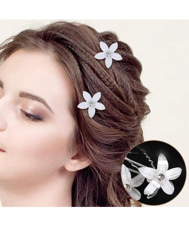 EOYVAIL Barrettes Hair Clips for Women Bridal Hair Clips Accessories First Holy Communion Pins for Women and Girls Wedding (10 Pieces White) - Buy Online on GoSupps.com