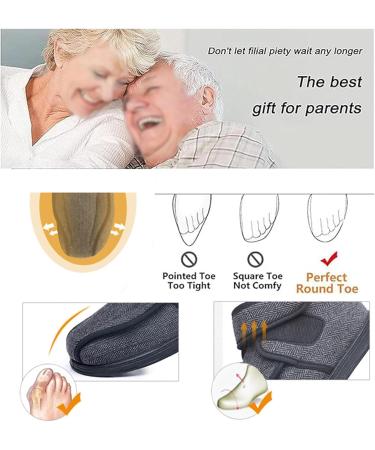 Extra Wide Women's Diabetic Shoes - Comfortable Adjustable Thermal Footwear for Elderly & Fasciitis | Indoor & Outdoor Use - Size 8 Blue - Buy Online on GoSupps.com