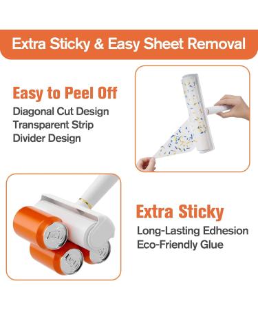 eazer Large Lint Rollers - 10 Sticky Rollers for Pet Hair 320 Sheets Multi-Purpose Cleaning Includes Mini Roller & Refills - Buy Online on GoSupps.com