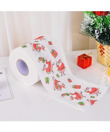 Merry Christmas Toilet Paper - 2/5 Rolls Christmas Toilet Paper Roll Santa Holiday Toilet Paper Fun Tissue Napkin Prank Novelty Colored Toilet Paper Santa Printed Paper Towels Gift - Buy Online on GoSupps.com