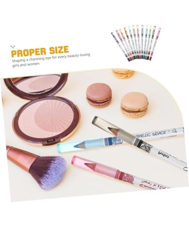 minkissy 12 Pieces Colored Eyeliners Color Eyeliner Colored Pencils Liquid Liner Colorful White Pole Mousse medium colorful - Buy Online on GoSupps.com