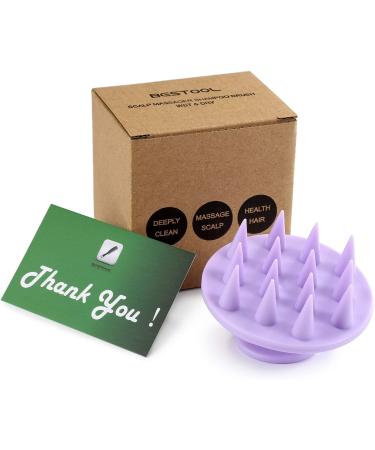 Bestool Hair Scalp Massager Shampoo Brush - Soft Silicone Bristles, Exfoliating Scrubber for Dandruff Treatment, Hair Growth, Stress Relief - Purple - Buy Online on GoSupps.com