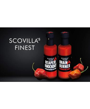 Scovilla's Finest Brain Burner 100ml - Extremely Hot Chili Sauce with Trinidad Scorpion & Carolina Reaper | International Shipping - Buy Online on GoSupps.com