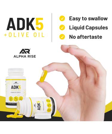 ALPHA RISE ADK 5 Vitamin Supplement + Beta Sitosterol - Natural Plant Sterols - Buy Online on GoSupps.com
