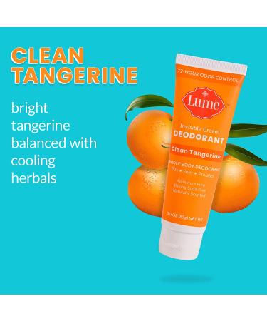 Lume Natural Deodorant - Clean Tangerine, Aluminum-Free, Hypoallergenic, 3oz Tube (2-Pack) - Safe for Sensitive Skin - Buy Online on GoSupps.com