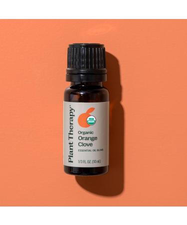 Plant Therapy Organic Orange Clove Essential Oil Blend for Diffuser 10 mL (1/3 oz) Naturally Energizing Naturally Freshens The Air with Citrus & Spice Great Addition to DIY Household Cleaners - Buy Online on GoSupps.com