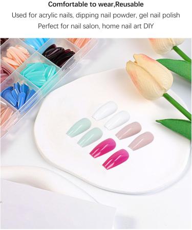 Coffin False Nails Coffin Shaped Press On Fake Nails 576 Pieces Full Coverage Shiny Mixed Colors Various Sizes Ballerina - Buy Online on GoSupps.com