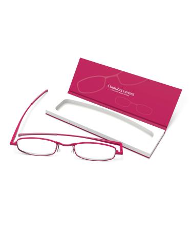 Compact Lenses Flat Folding-Reading Glasses-Berry +2.5
